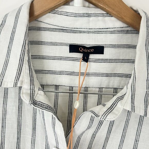 Quince Light Blue Shirt Dress - Picture 6 of 14